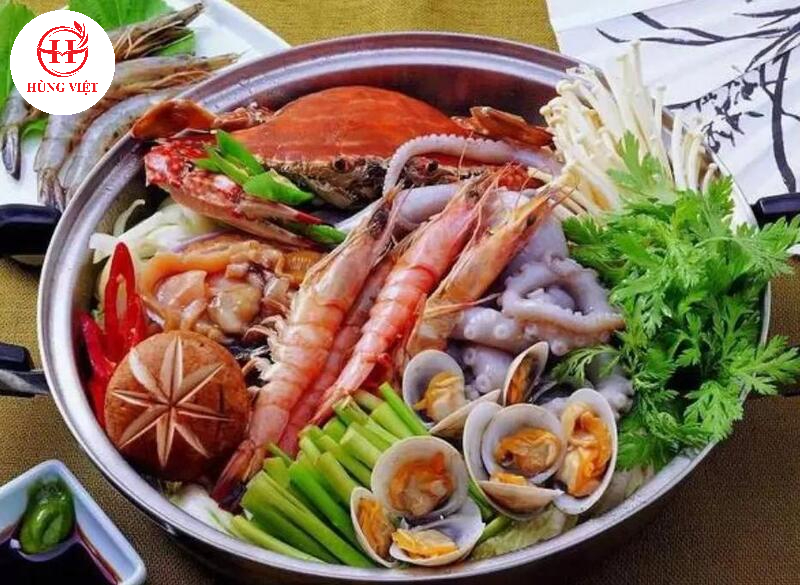 Hải sản ăn kèm lẩu Thái