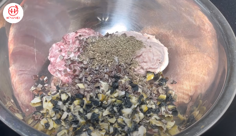 Hỗn hợp nhân nhồi cần được trộn đều