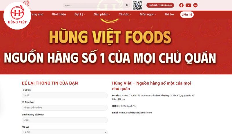 Đặt cốt lẩu Thái bằng cách điền form