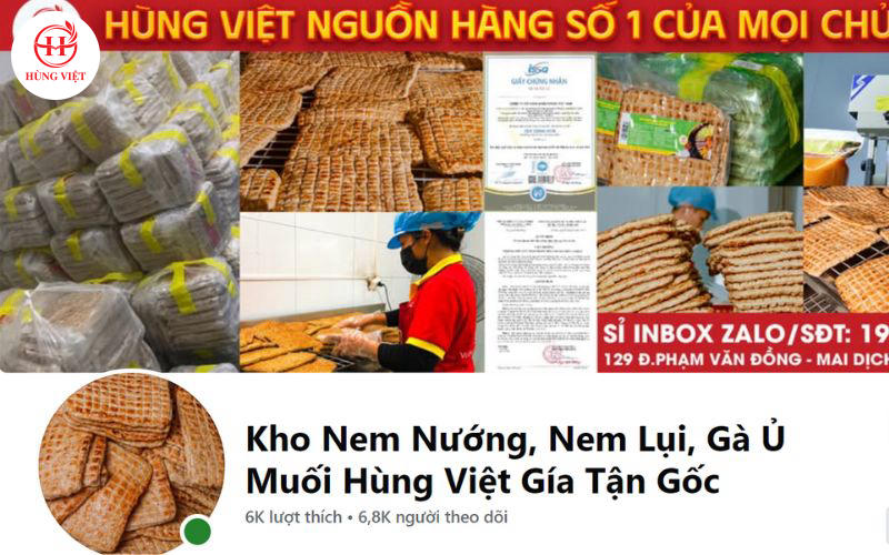 Khách hàng liên hệ nhập sỉ qua trang fanpage của Hùng Việt.