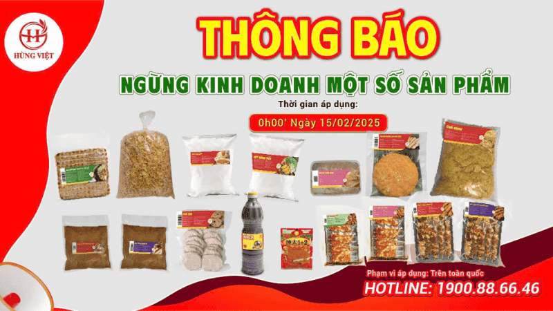 Hùng Việt Foods “tối ưu danh mục”, ngừng kinh doanh 16 mã sản phẩm