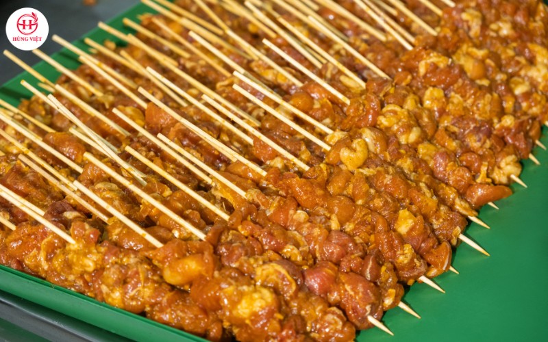 Thịt xiên nướng Hùng Việt thơm ngon, chất lượng