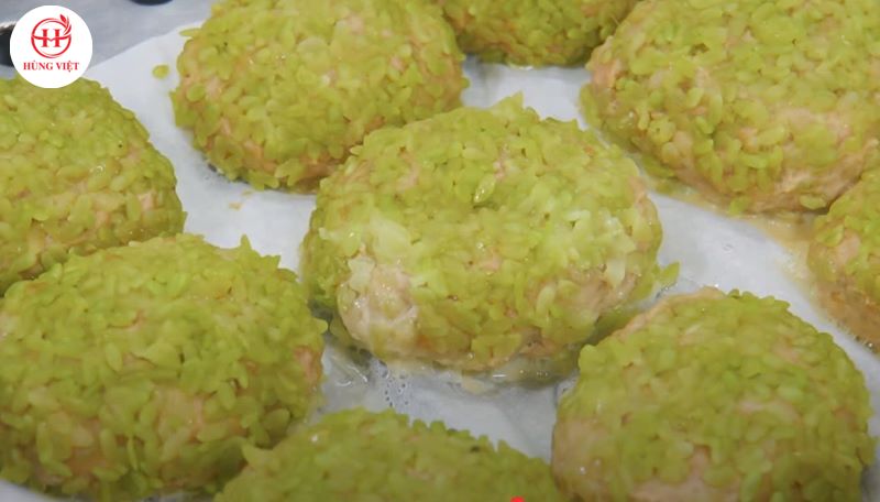 Hấp chả cốm chín