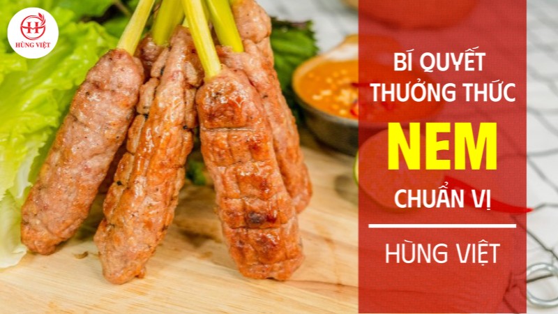 Nem lụi Huế ăn với gì