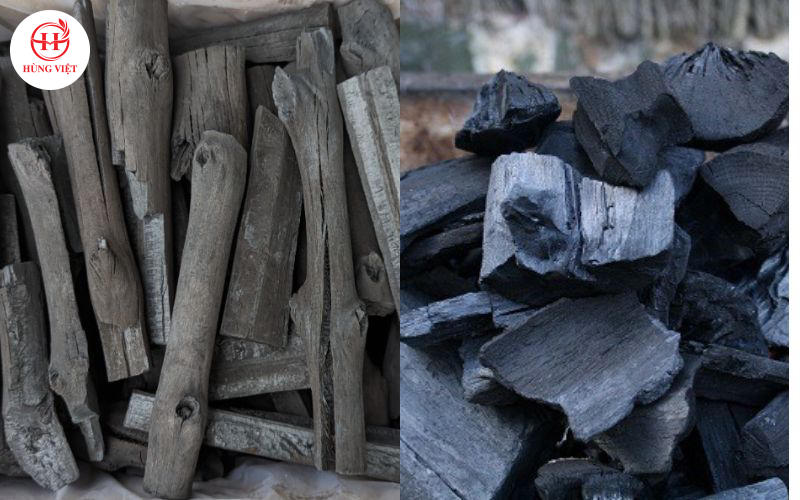 Chọn loại than chất lượng để nướng nem lụi.