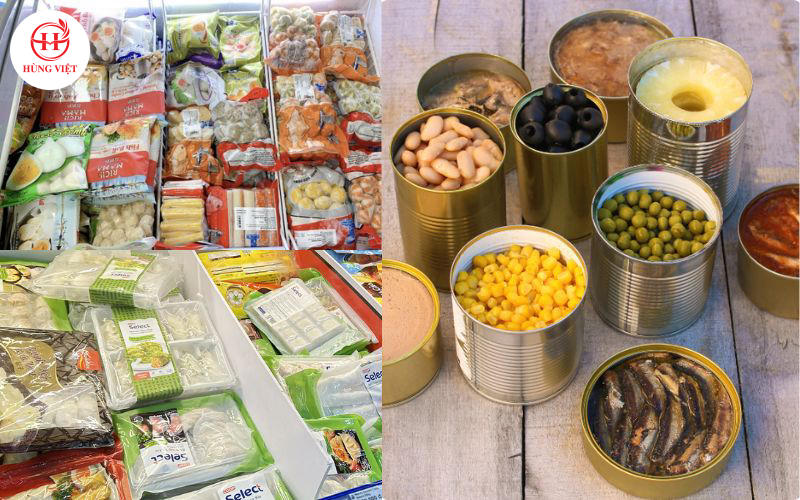 Một số loại thực phẩm chế biến sẵn phổ biến.