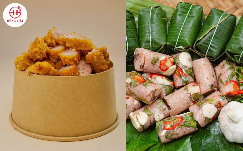 Nem chua rán có nhiều điểm khác biệt so với nem chua truyền thống