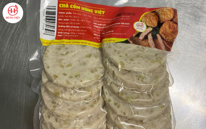 Sản phẩm chả cốm của Hùng Việt Foods