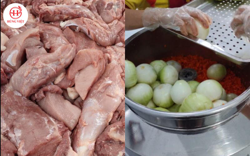 Sơ chế các nguyên liệu một cách sạch sẽ, đảm bảo vệ sinh