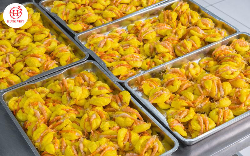 Bánh tôm nhà Hùng Việt Foods chất lượng, đạt tiêu chuẩn vệ sinh an toàn thực phẩm. 