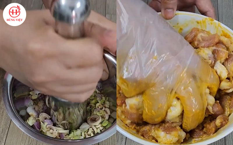 Làm thịt xiên nướng bằng nồi chiên không dầu