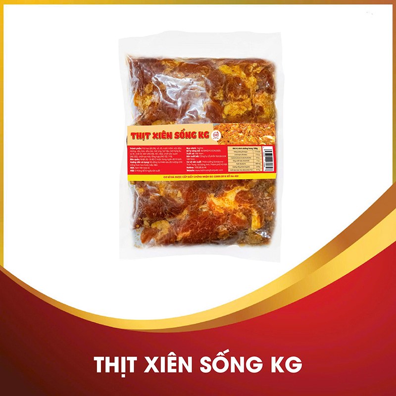 thịt xiên sống kg