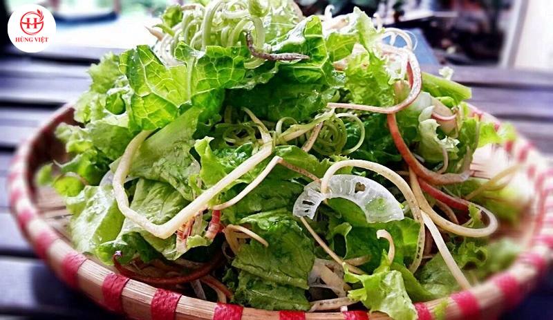Rau sống ăn bún trộn phải tươi sạch