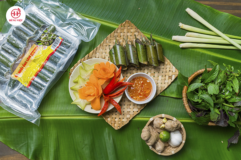 Hướng dẫn cách nướng Ốc nhồi ống lam chuẩn kinh doanh