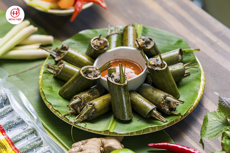 Hướng dẫn cách nướng Ốc nhồi ống lam chuẩn kinh doanh