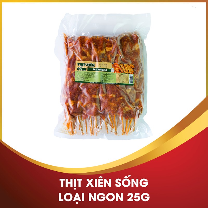 Thịt xiên sống loại ngon 25g