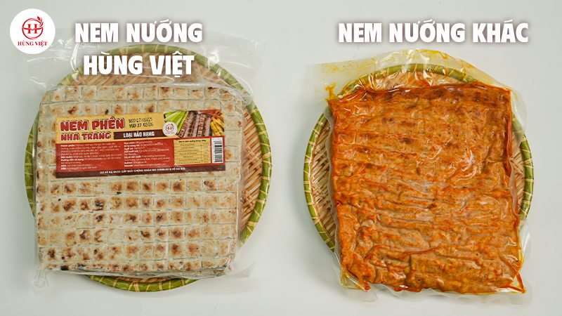 So sánh nem nướng Nha Trang Hùng Việt và nem nướng ngoài thị trường