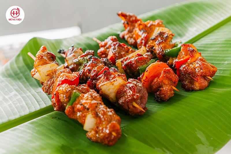 thịt xiên rau củ