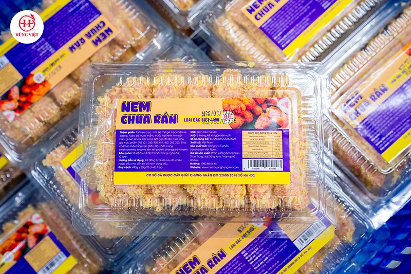 Review 3 loại nem chua rán Hùng Việt