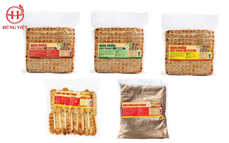 các sản phẩm nem nướng nha trang Hùng Việt