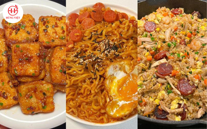 Một số món chiên xào có cách chế biến tương đối nhanh gọn, đơn giản.