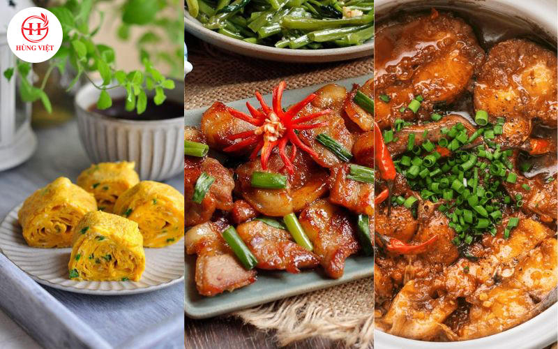 Các món mặn đậm đà, đưa cơm, rất thích hợp cho những bữa ăn hằng ngày.