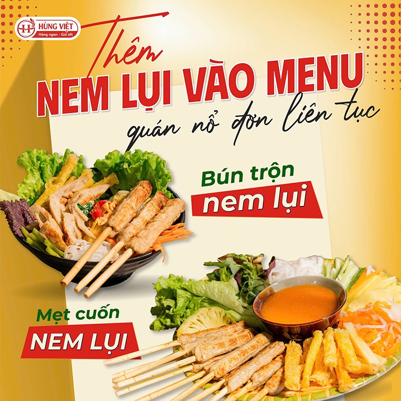 nem lụi huế hùng việt
