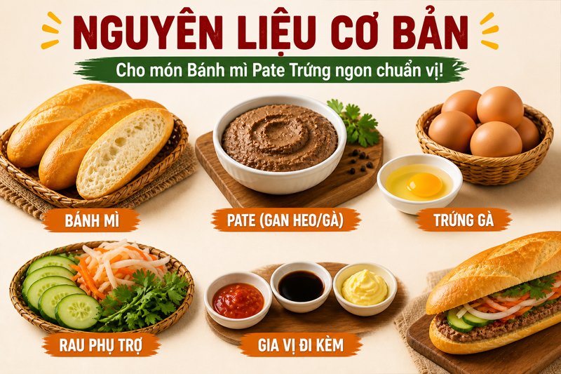 Cách làm Bánh mì Pate Trứng bán là chạy cho người mới khởi nghiệp