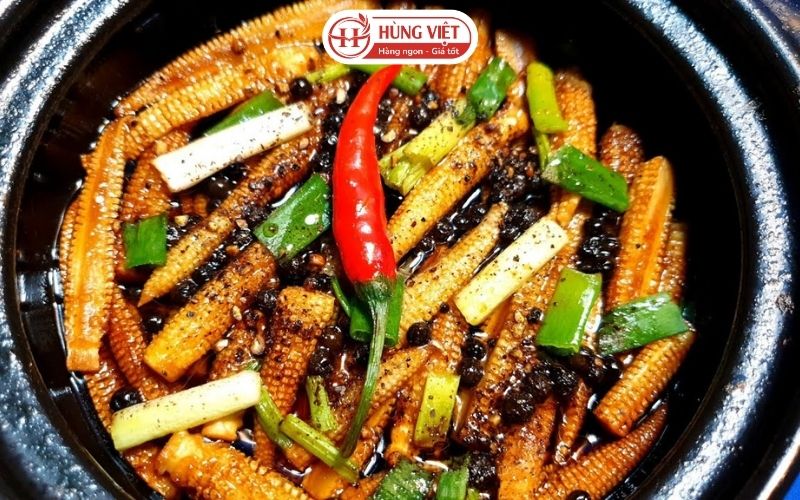 Bắp non kho chay