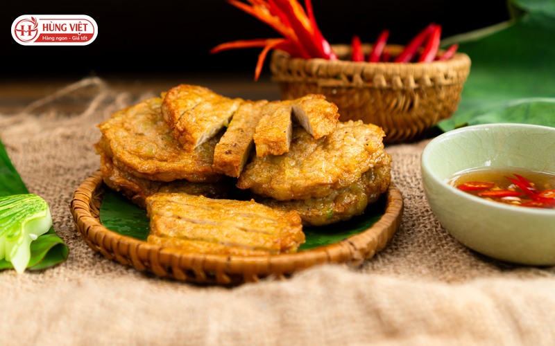 Chiên chả cốm Hà Nội 