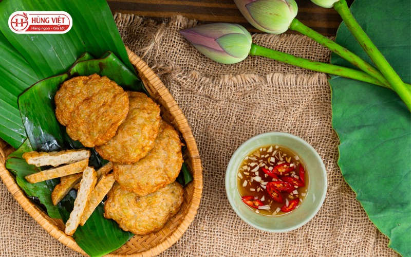 Nhiệt độ chiên chả cốm vàng giòn