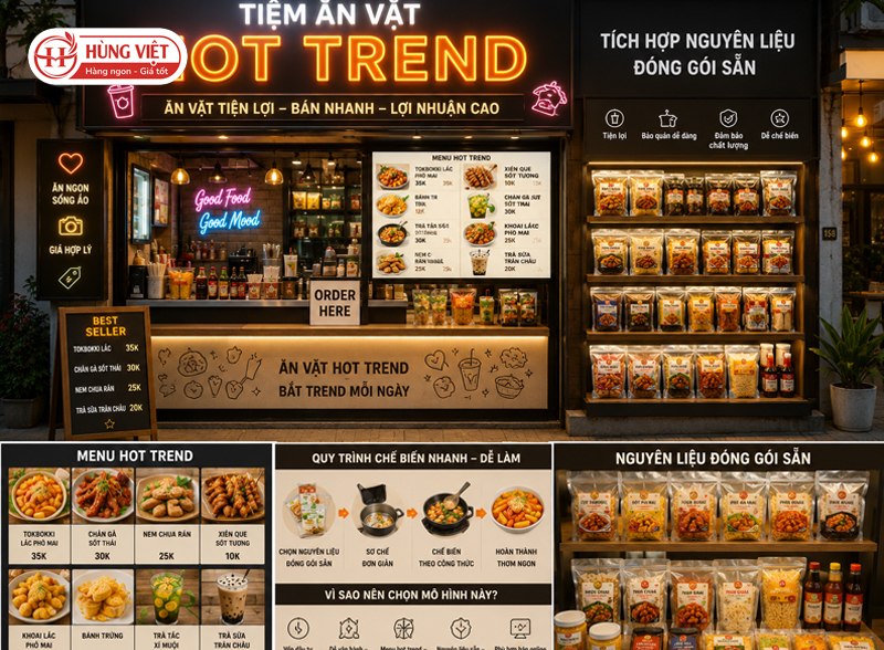 Tiệm ăn vặt Hot Trend