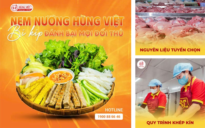 Nem nướng công thức gia truyền Hùng Việt