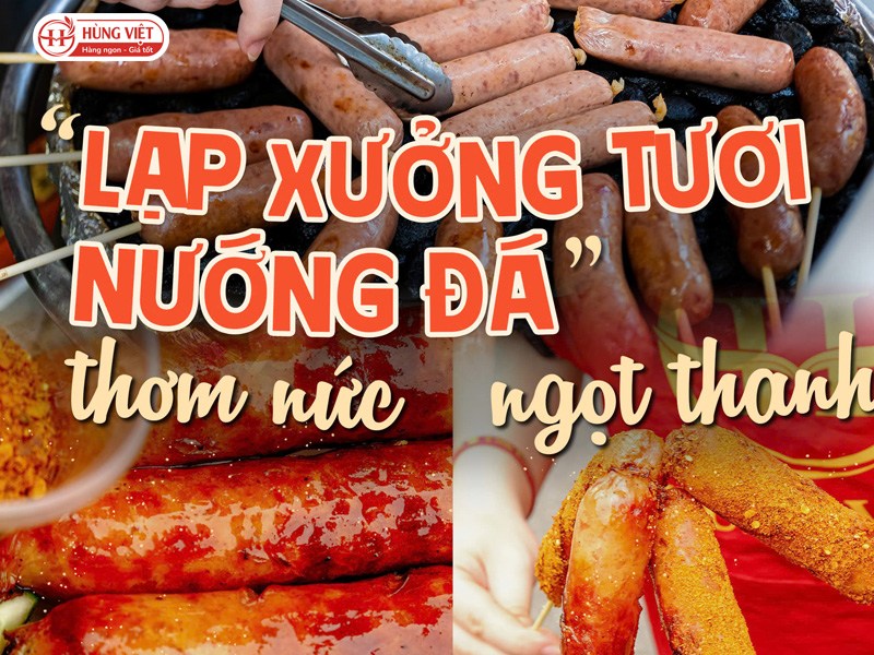 Lạp xưởng nướng đá