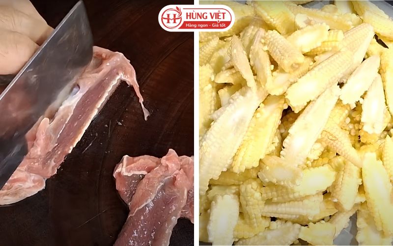 Sơ chế bắp non chuẩn để giữ độ giòn và màu sắc