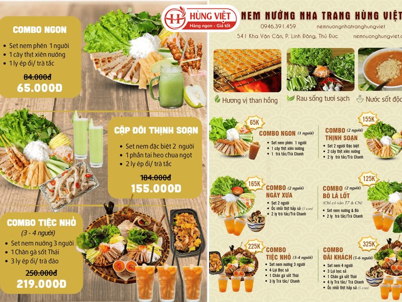 Menu ăn sáng theo combo tiện lợi