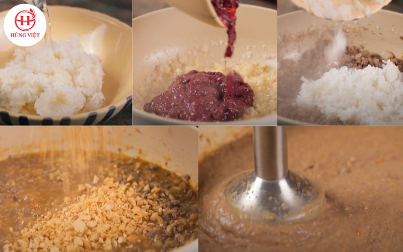 Ướp thịt làm nem lụi