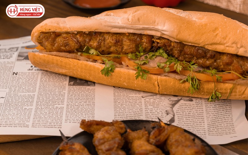 Bánh mì pate thịt nướng