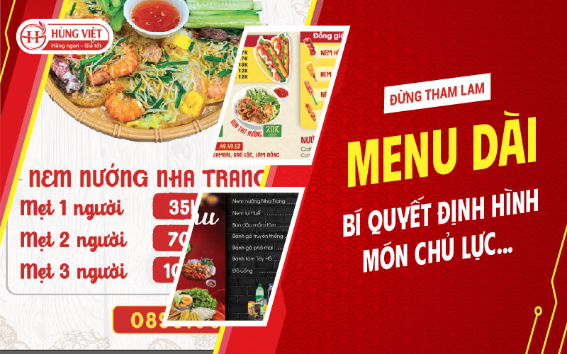 Đừng Tham Lam Menu Dài: Bí Quyết Định Hình Món Chủ Lực Cho Quán Mới Mở