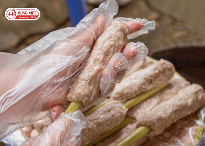cách làm nem lụi bọc sả
