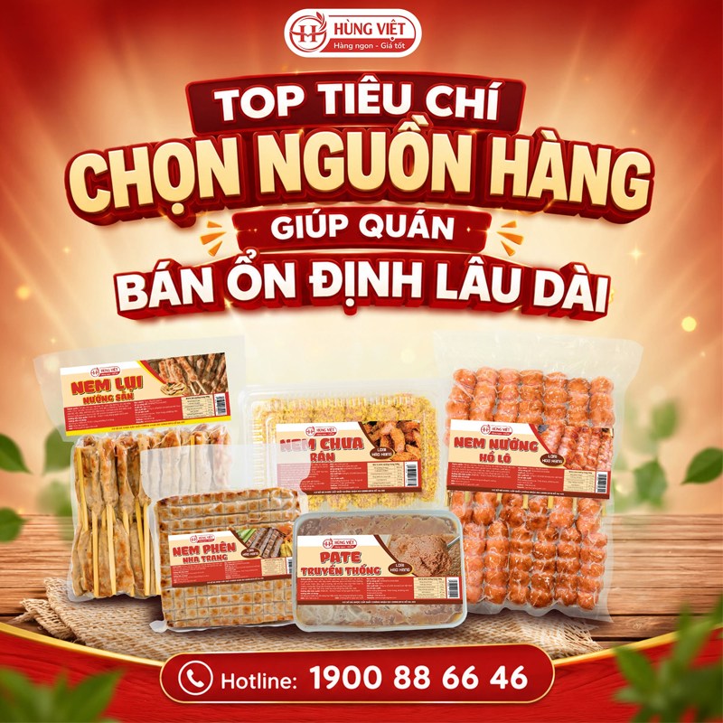 Hùng Việt nguồn hàng uy tín - tin cậy cho mọi quán ăn 