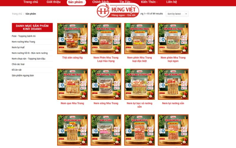 Các dòng sản phẩm sỉ chủ lực tại Hùng Việt