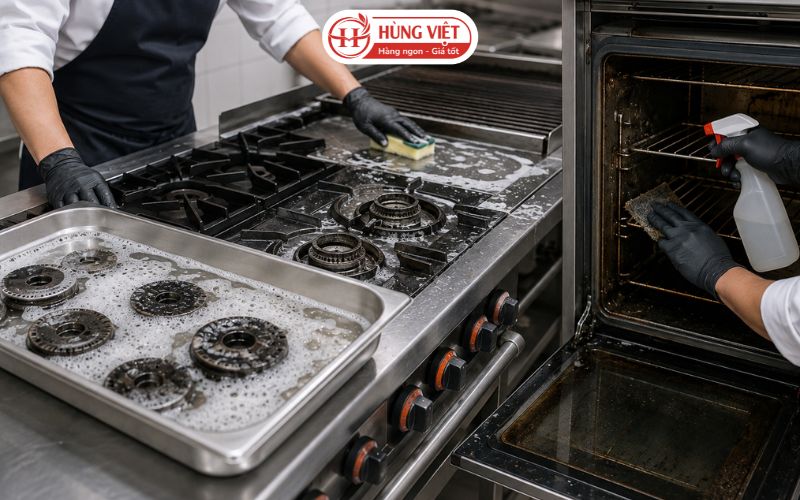 Vệ sinh bếp nấu, bếp nướng và lò nướng