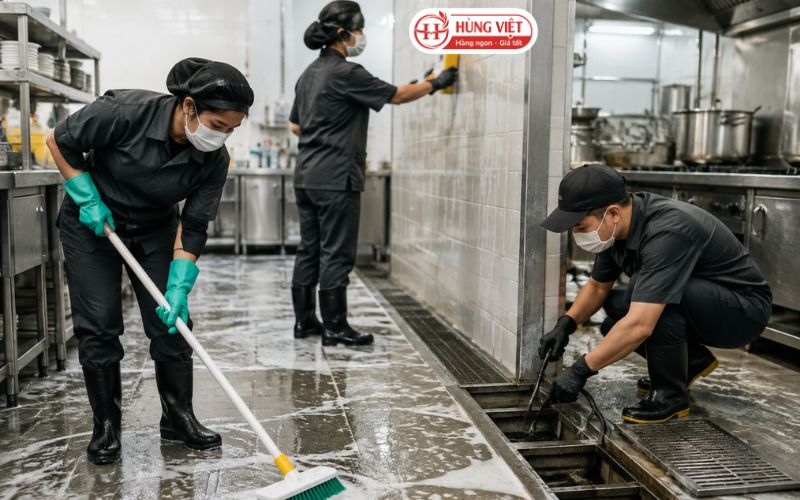 Lau sàn, tường và cống thoát nước