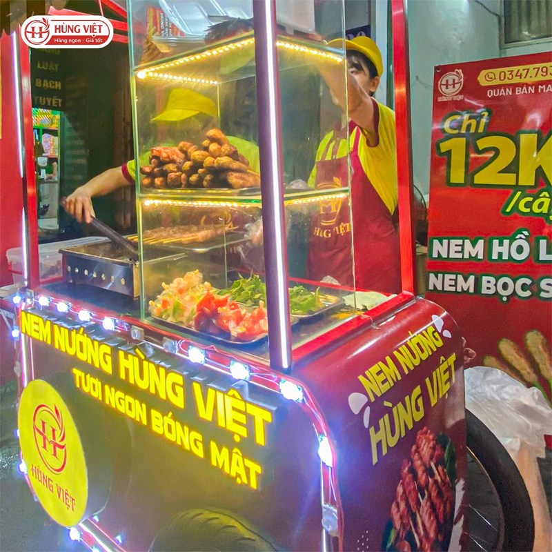 Sản phẩm Hùng Việt phù hợp với các mô hình xe đẩy đồ ăn vặt